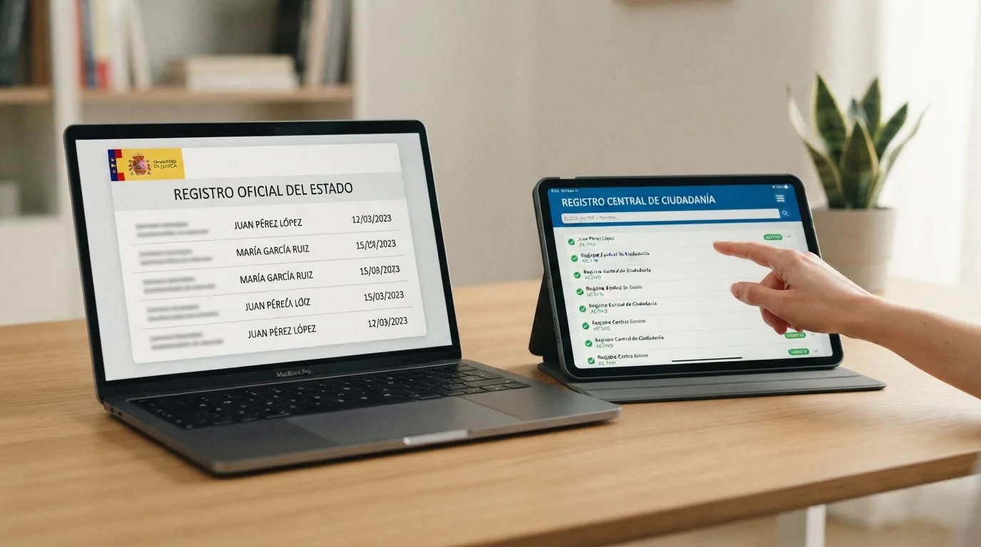Pantalla dividida con el registro oficial de titulares de licencia de Gibraltar y el listado de operadores autorizados de la DGOJ en ordenacionjuego.es