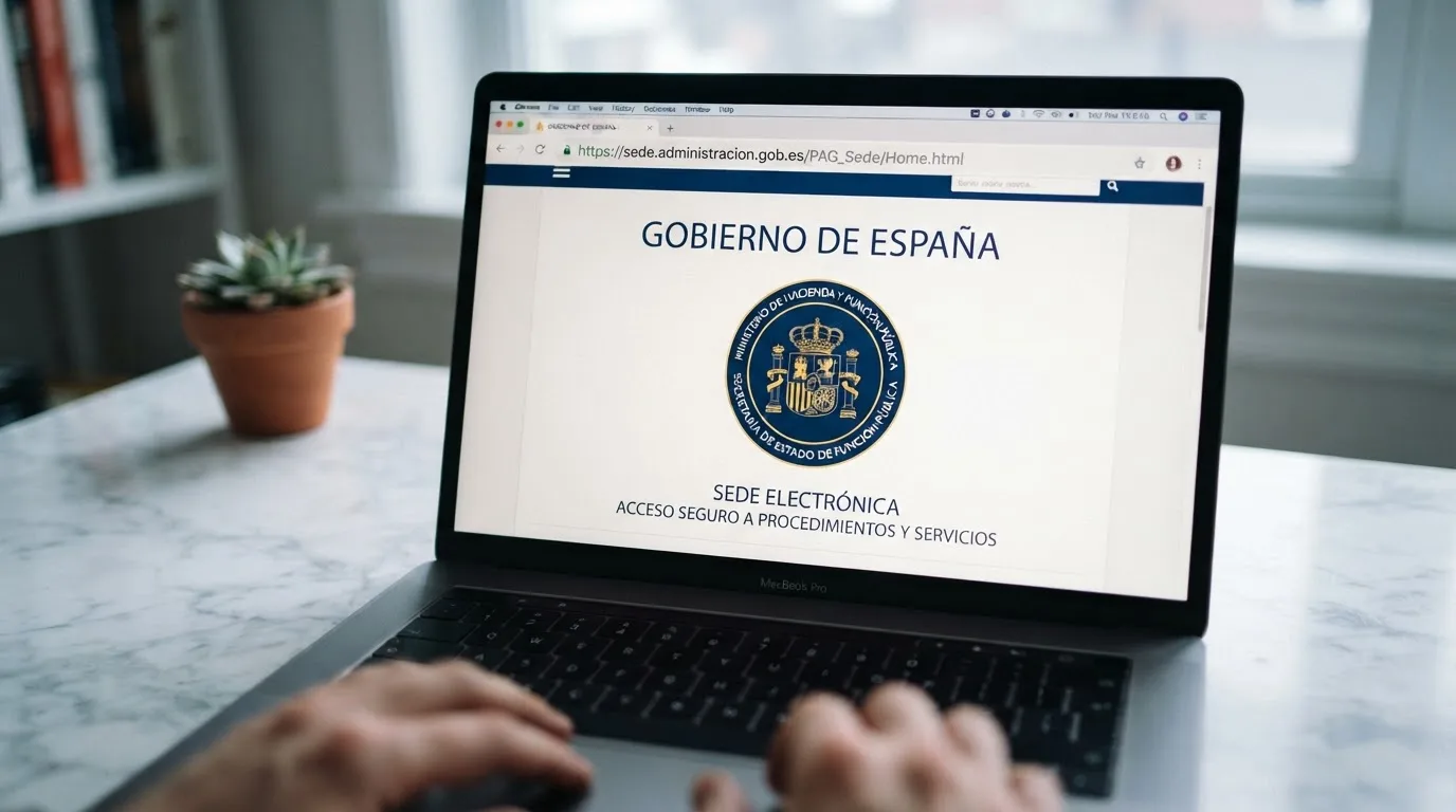 Primer plano del dominio .es en la barra de direcciones de un navegador, con el candado de seguridad y el logotipo de la DGOJ visible en la página