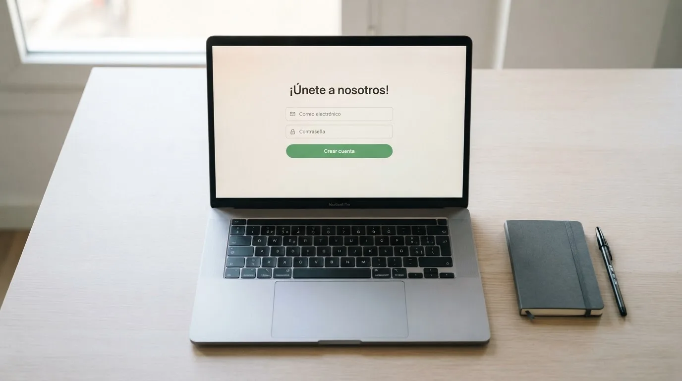 Formulario de registro en un casino cripto que solo solicita correo electrónico y contraseña, sin campos de documento de identidad